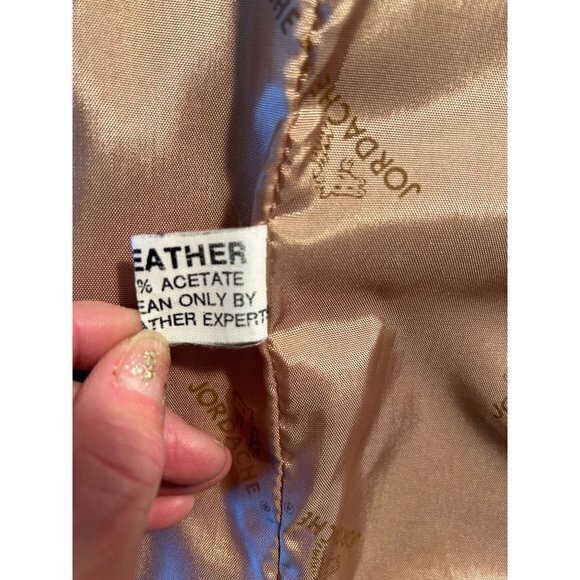 Women's Jordache  100% Leather Long Sleeved Tan‎ Lined Coat - Picture 7 of 11